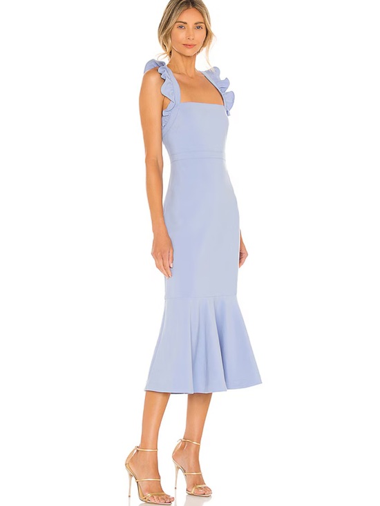 Likely Dresses & Skirts - Likely Ruffle Shoulder Hara Dress in Lavender Luster Size 2